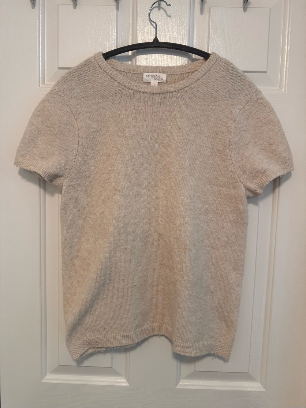 Morgan Taylor Women’s Short-Sleeve Crewneck Sweater - Cream